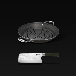 Hexclad  BBQ Grill Pan + Meat Cleaver Bundle